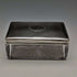 1861 British Antique Cut Glass Box Pure Silver Lid 213g