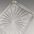 1861 British Antique Cut Glass Box Pure Silver Lid 213g