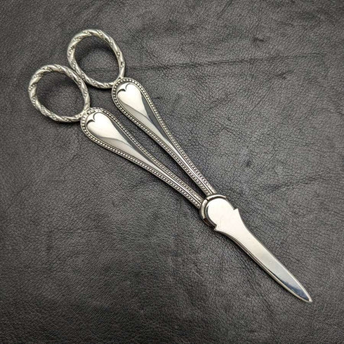 Tijeras para uvas de plata chapada, vintage, origen británico, 78 g