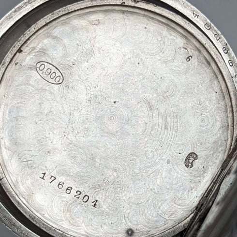 1906年左右 古董浪琴怀表 银壳开面式 运行良好