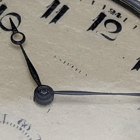 Antique Swiss-made pocket watch Engraved silver side open face Paper dial Works well