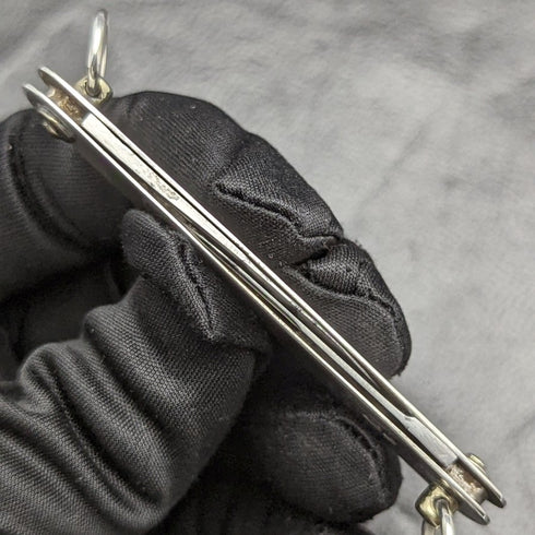 1960 年英國復古純銀手柄雙刀片折疊迷你刀