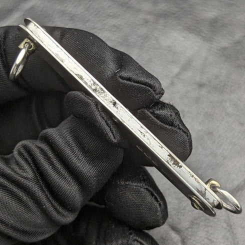 1960 年英國復古純銀手柄雙刀片折疊迷你刀