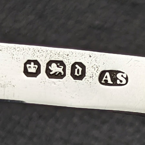 1896 年英國古董白珍珠貝殼手柄純銀刀片折疊筆刀