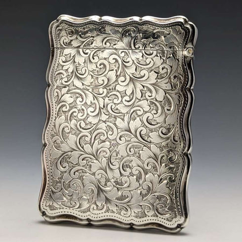 1900 British Antique Sterling Silver Thick Card Case 106g