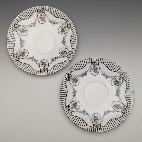 Around 1920 English Sherry teacup trio pair