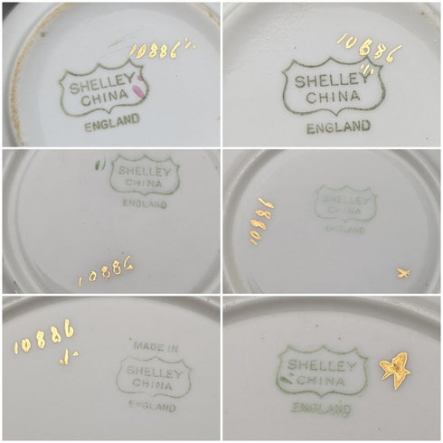 Around 1920 English Sherry teacup trio pair