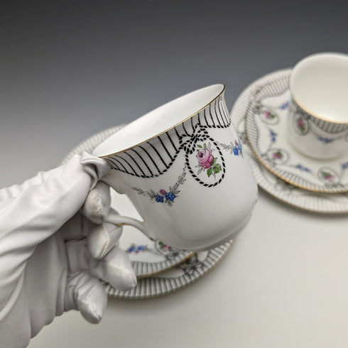 Around 1920 English Sherry teacup trio pair