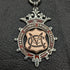 Around 1900 British Antique Sterling Silver Albert Chain 52g Sterling Silver Medal Fob