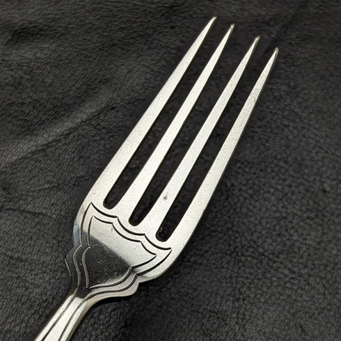 英国アンティーク シルバープレート製 カトラリーセット6x2 アルバニーパターン トレー入り