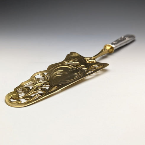 法國仿古純銀手柄蛋糕服務器