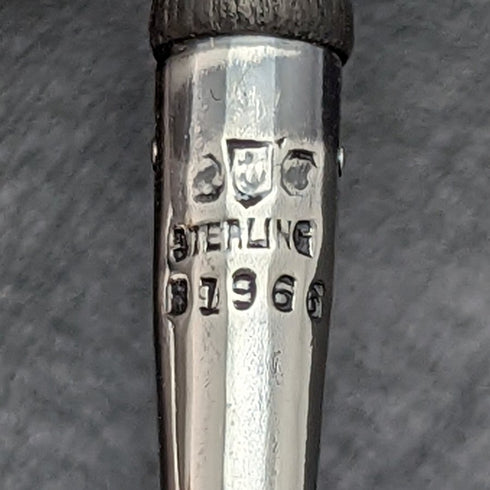 米国ヴィンテージ 純銀製ティーストレーナー 木製ハンドル