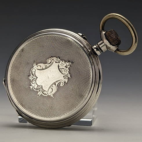 Around 1900 Antique TISSOT pocket watch Silver side case Cylinder escapement Works well