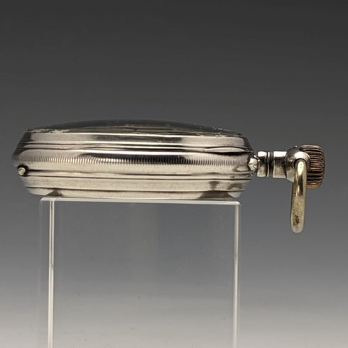 Around 1900 Antique TISSOT pocket watch Silver side case Cylinder escapement Works well