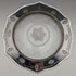 US vintage sterling silver rim decorated cut glass plate diameter 19cm