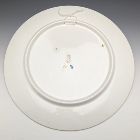 1960 年代法國復古 GIEN 陶器花卉設計盤直徑 31 厘米