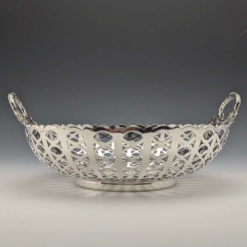 1911 British Antique Sterling Silver Bowl Earring Decoration 452g MAPPIN & WEBB