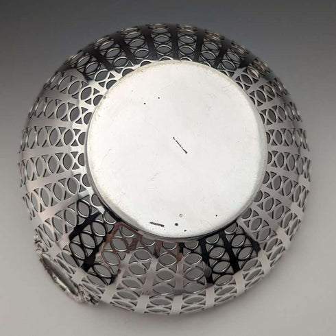 1911 British Antique Sterling Silver Bowl Earring Decoration 452g MAPPIN & WEBB