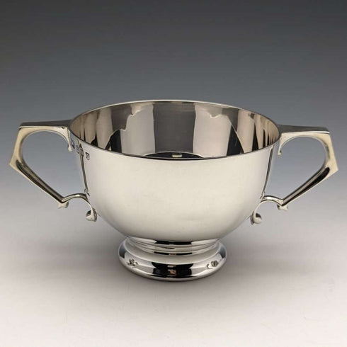 1909 British Antique Sterling Silver Bowl & Spoon Set in BOX