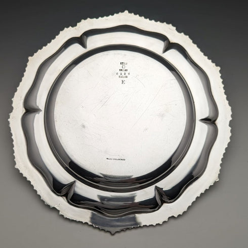 英国ヴィンテージ シルバープレート製 デザートプレート ペア 直径21cm