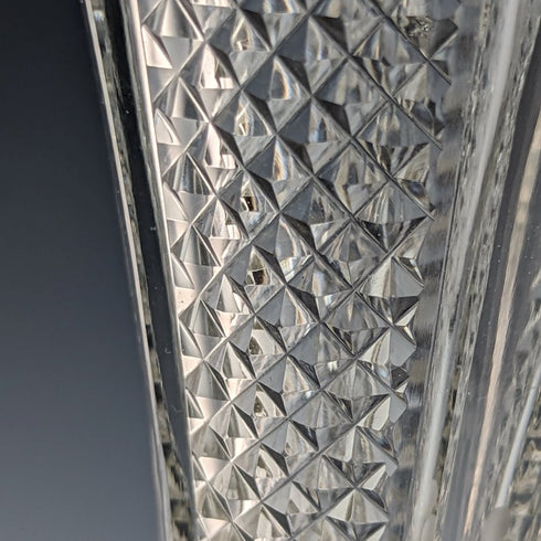 1915 年英國仿古切割玻璃大花瓶,純銀裝飾 Walker&Hall