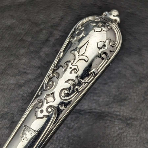 1879 年左右英國古董純銀手柄餐具套裝,木盒裝