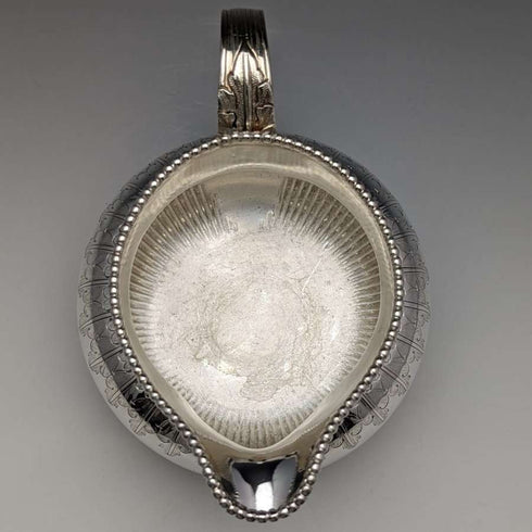 Jarra de crema de plata chapada, antigüedad británica de alrededor de 1865