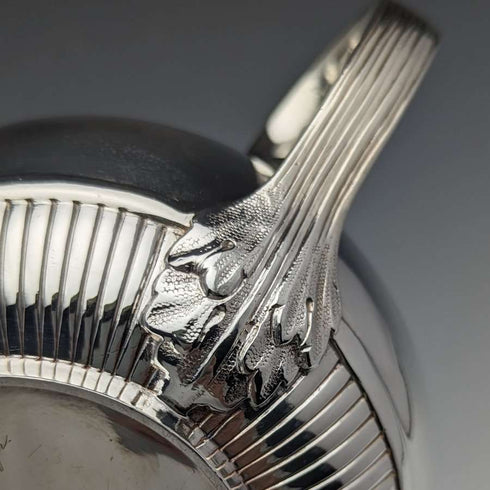 Jarra de crema de plata chapada, antigüedad británica de alrededor de 1865