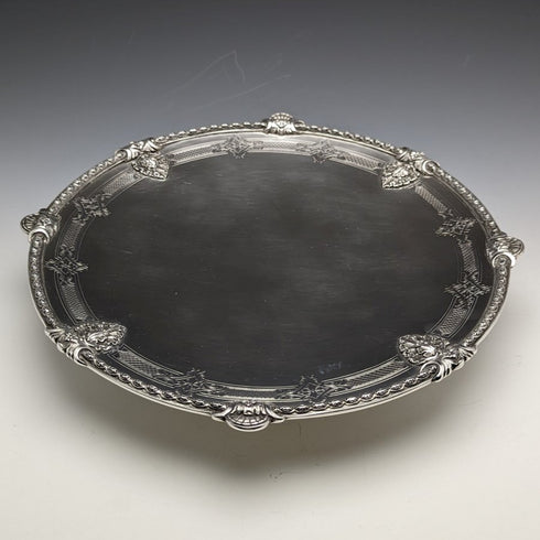 1935 年英國復古純銀蜜餞/塔扎直徑 24 厘米 668 克巴納德