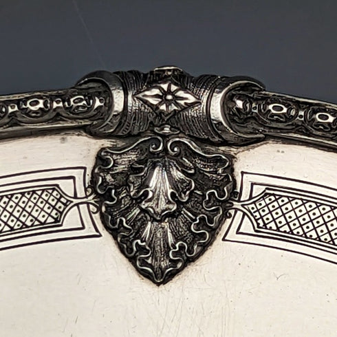 1935 年英國復古純銀蜜餞/塔扎直徑 24 厘米 668 克巴納德