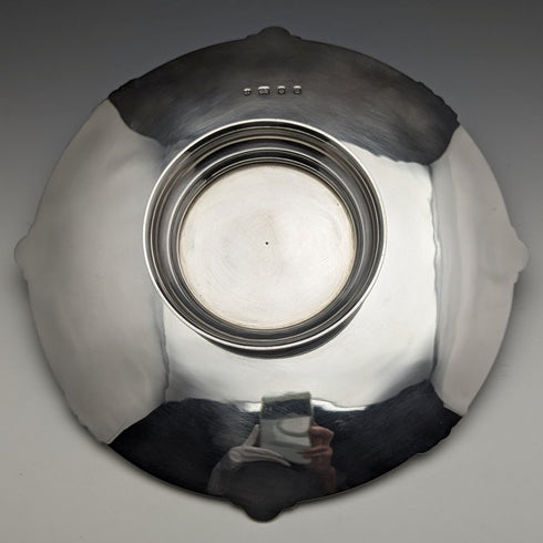 1935 年英國復古純銀蜜餞/塔扎直徑 24 厘米 668 克巴納德