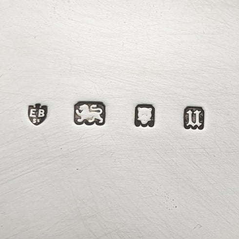 1935 年英國復古純銀蜜餞/塔扎直徑 24 厘米 668 克巴納德