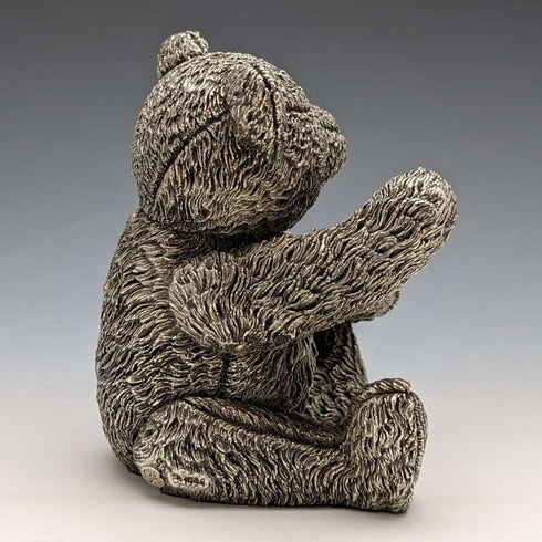 Figura de oso de peluche con baño de plata fina de Country Artists (Reino Unido), 501 g