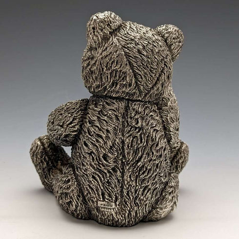 Figura de oso de peluche con baño de plata fina de Country Artists (Reino Unido), 501 g