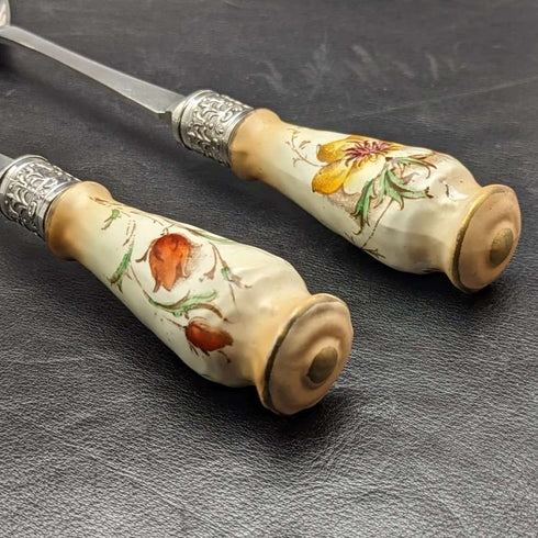 英國復古陶柄沙拉服務器套裝