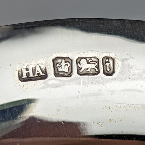 1901年 英国アンティーク 純銀製 フラワー型ボウル 319g 直径23cm Henry Atkins