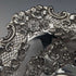 British Antique Silver Plate Large Basket Flower Engraving Operating Handle 548g