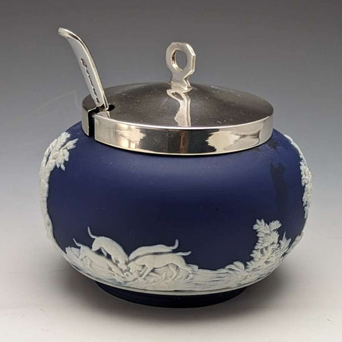 Azucarero de jasperware vintage británico, William Adams