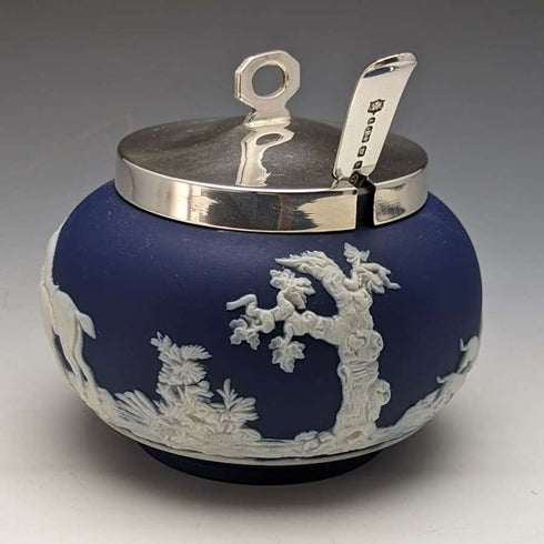 Azucarero de jasperware vintage británico, William Adams