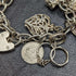British vintage sterling silver charm bracelet 73g