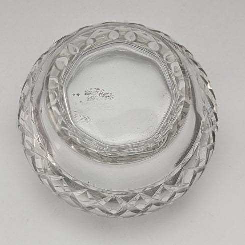 1923年 英国アンティーク カットガラス ソルトセラー 純銀装飾 61g