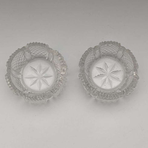 英國 Vintage Cut Glass Soldesh 一對 141g