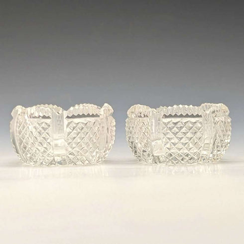 英國 Vintage Cut Glass Soldesh 一對 141g