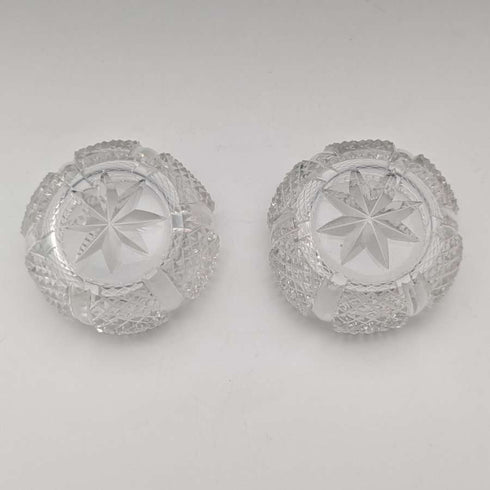 英國 Vintage Cut Glass Soldesh 一對 141g
