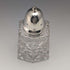1972 British Vintage Cut Glass Seasoning Container Sterling Silver Lid 320g
