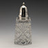 1972 British Vintage Cut Glass Seasoning Container Sterling Silver Lid 320g