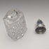 1972 British Vintage Cut Glass Seasoning Container Sterling Silver Lid 320g