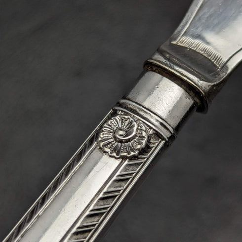 1860 年英國古董銀盤魚刀 6 件裝托盤