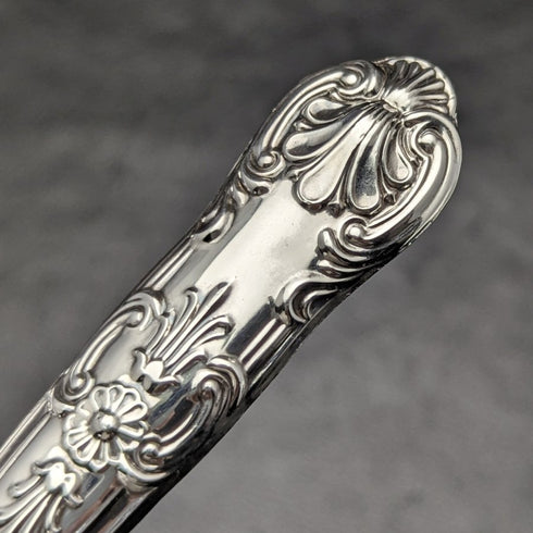 1936年 英国ヴィンテージ 純銀ハンドル カトラリー6x2 &サーバセット 木箱入り