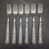 1936 British vintage sterling silver handle cutlery 6x2 & server set in wooden box